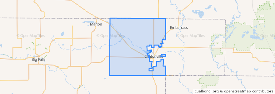 Mapa de ubicacion de Town of Larrabee.