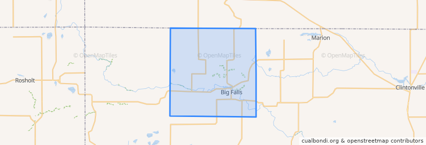 Mapa de ubicacion de Town of Wyoming.