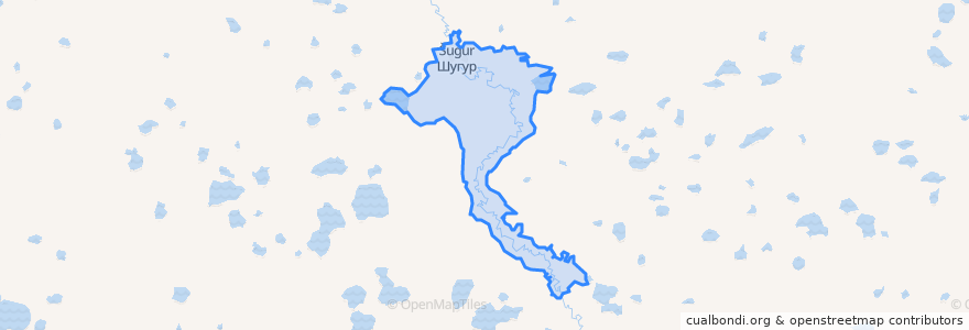 Mapa de ubicacion de сельское поселение Шугур.