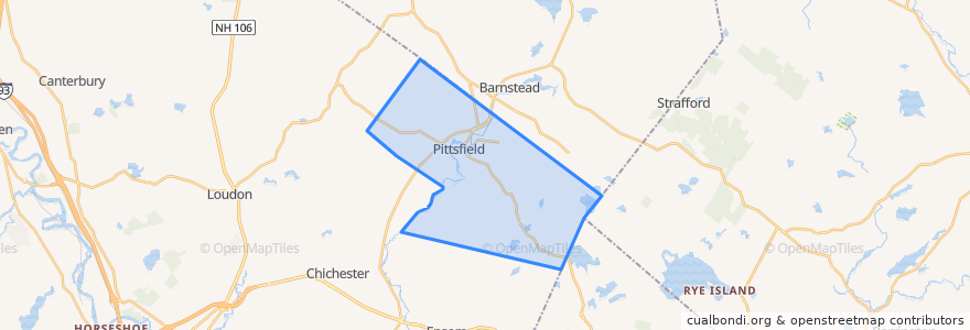 Mapa de ubicacion de Pittsfield.