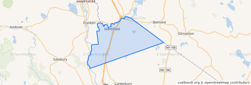 Mapa de ubicacion de Northfield.