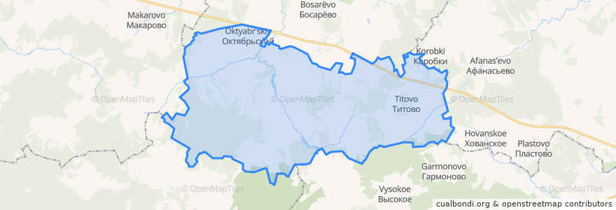 Mapa de ubicacion de Октябрьский сельсовет.