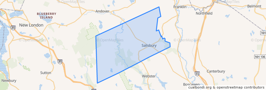 Mapa de ubicacion de Salisbury.