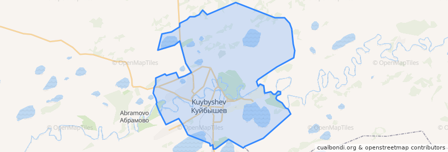 Mapa de ubicacion de городское поселение Куйбышев.