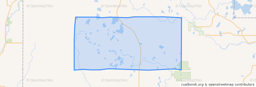 Mapa de ubicacion de Town of Upham.