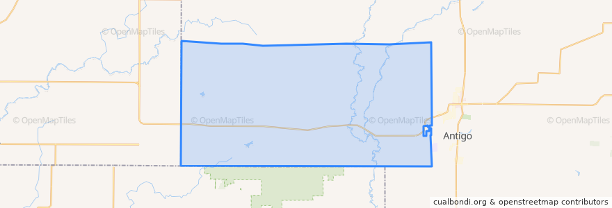 Mapa de ubicacion de Town of Ackley.