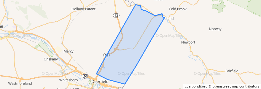 Mapa de ubicacion de Town of Deerfield.