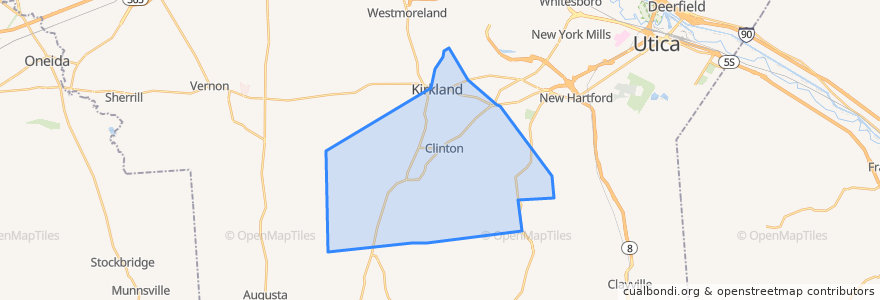 Mapa de ubicacion de Town of Kirkland.