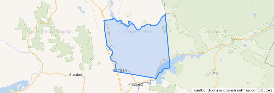Mapa de ubicacion de Town of Remsen.