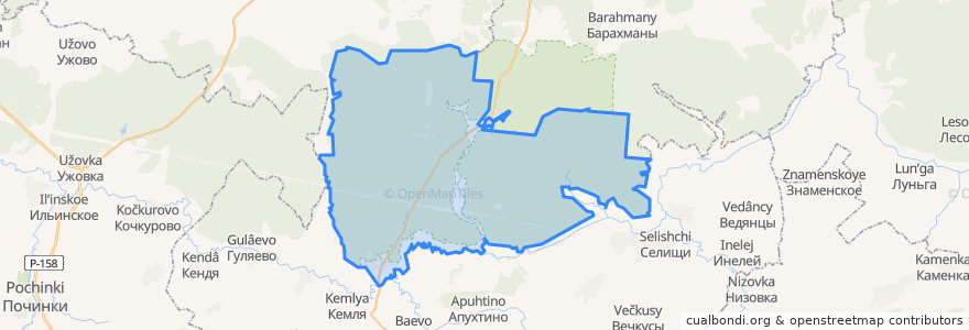 Mapa de ubicacion de Смольненское сельское поселение.