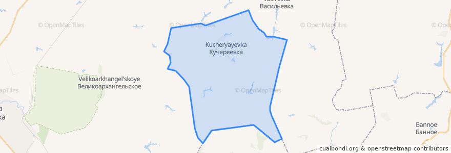 Mapa de ubicacion de Кучеряевское сельское поселение.