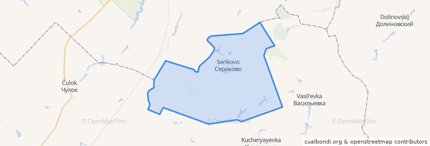 Mapa de ubicacion de Сериковское сельское поселение.