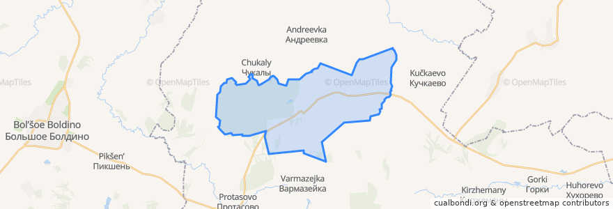 Mapa de ubicacion de Большеигнатовское сельское поселение.