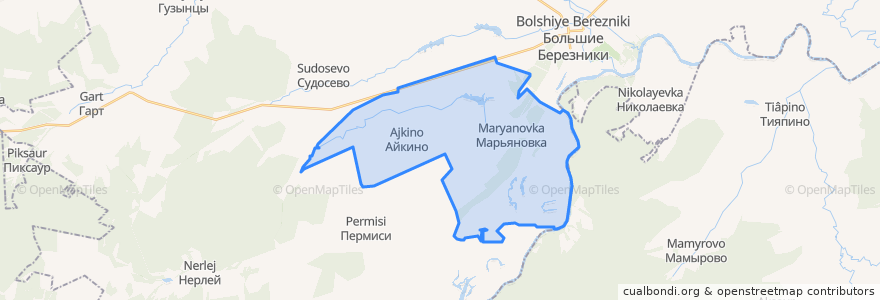 Mapa de ubicacion de Марьяновское сельское поселение.