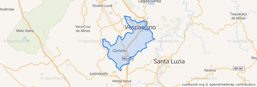 Mapa de ubicacion de Vespasiano.