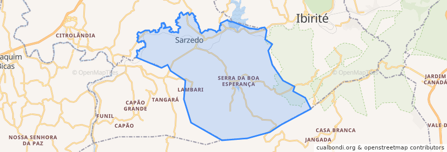 Mapa de ubicacion de Sarzedo.