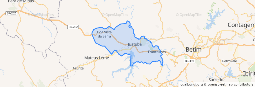 Mapa de ubicacion de Juatuba.