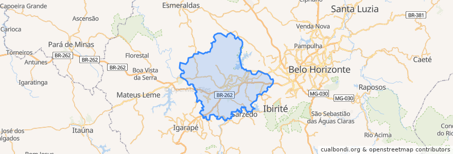 Mapa de ubicacion de Betim.