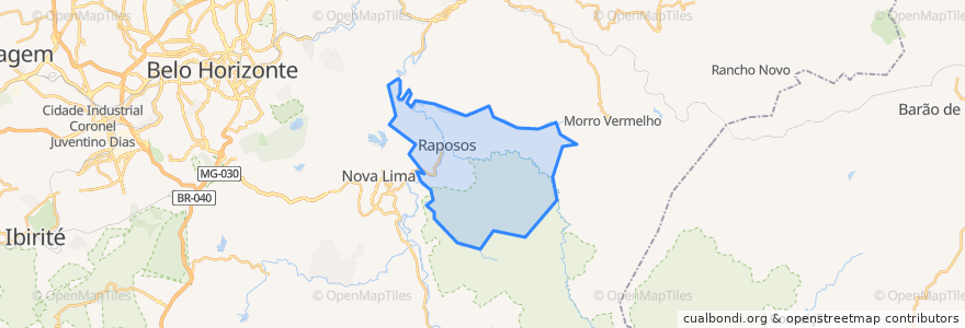 Mapa de ubicacion de Raposos.