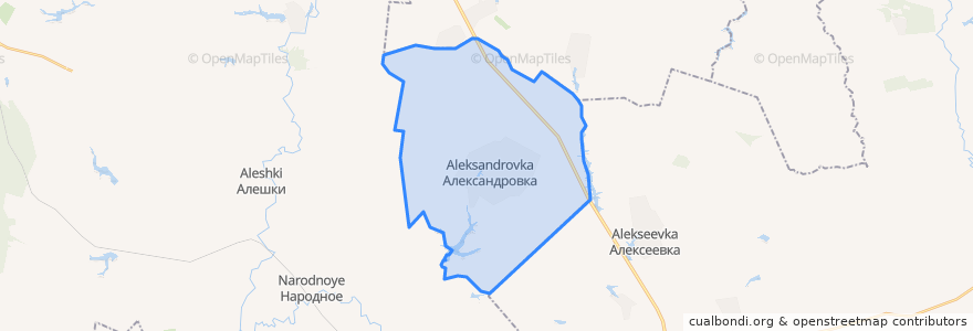 Mapa de ubicacion de Александровское сельское поселение.