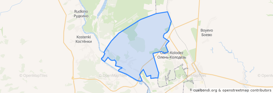 Mapa de ubicacion de Каменно-Верховское сельское поселение.