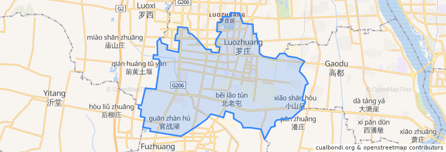 Mapa de ubicacion de 罗庄街道.