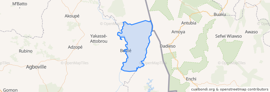 Mapa de ubicacion de Bettié.