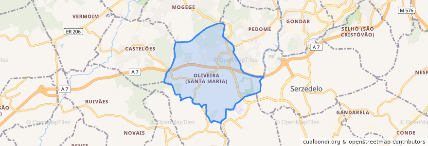 Mapa de ubicacion de Oliveira (Santa Maria).