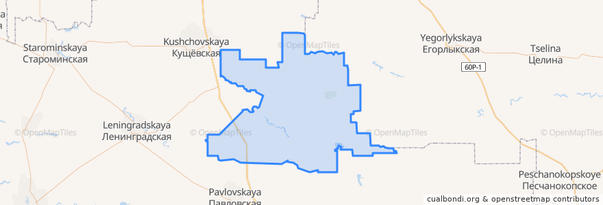 Mapa de ubicacion de Крыловский район.