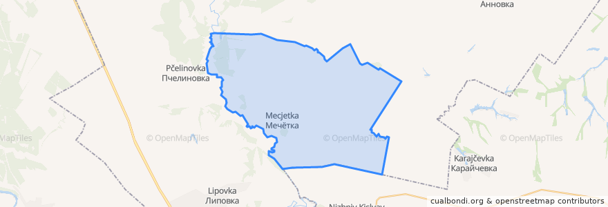 Mapa de ubicacion de Мечётское сельское поселение.