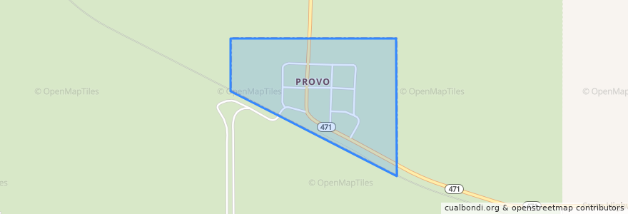 Mapa de ubicacion de Provo.