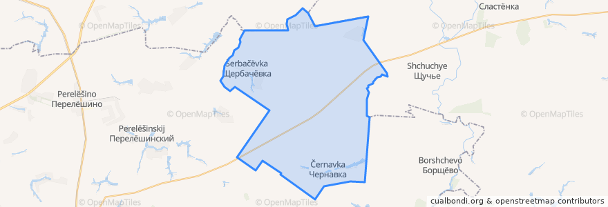 Mapa de ubicacion de Чернавское сельское поселение.