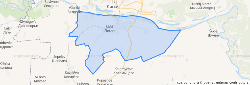 Mapa de ubicacion de Залуженское сельское поселение.