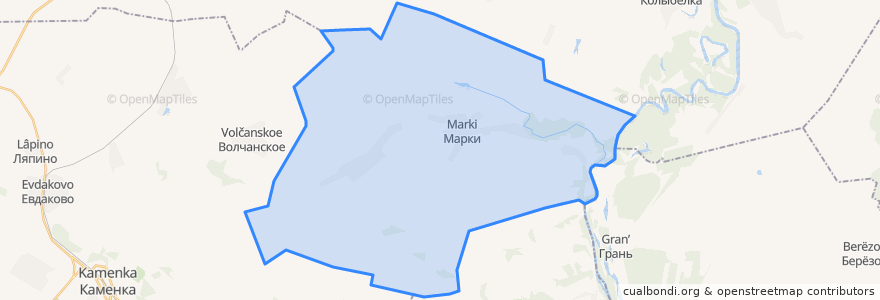 Mapa de ubicacion de Марковское сельское поселение.