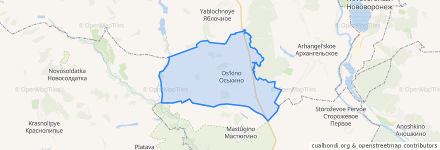 Mapa de ubicacion de Оськинское сельское поселение.