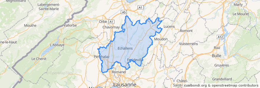 Mapa de ubicacion de District du Gros-de-Vaud.