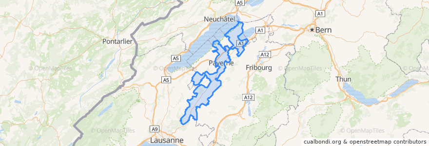 Mapa de ubicacion de District de la Broye-Vully.