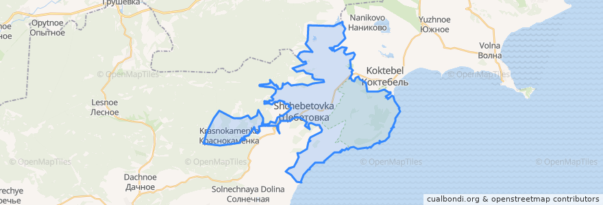 Mapa de ubicacion de Щебетовский поселковый совет.