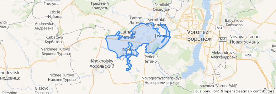 Mapa de ubicacion de Девицкое сельское поселение.