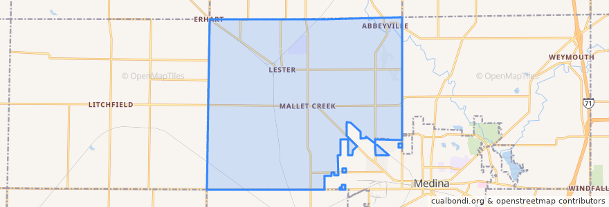 Mapa de ubicacion de York Township.