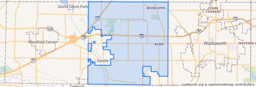 Mapa de ubicacion de Guilford Township.