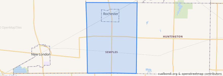 Mapa de ubicacion de Rochester Township.