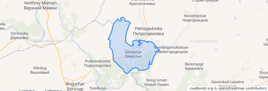 Mapa de ubicacion de Бычковское сельское поселение.