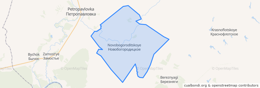 Mapa de ubicacion de Новобогородицкое сельское поселение.