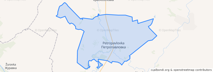 Mapa de ubicacion de Петропавловское сельское поселение.