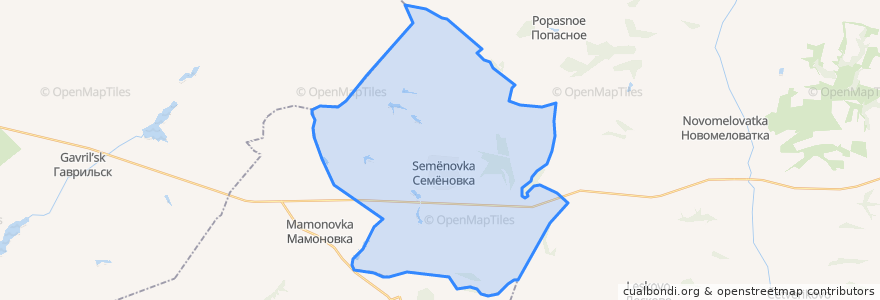 Mapa de ubicacion de Семёновское сельское поселение.