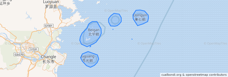 Mapa de ubicacion de 連江県.