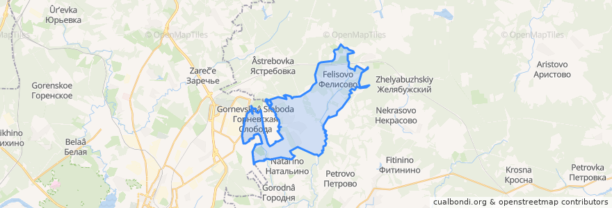 Mapa de ubicacion de сельское поселение Село Грабцево.