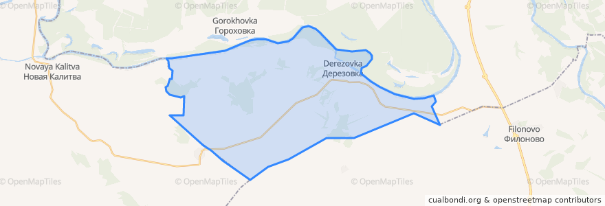 Mapa de ubicacion de Дерезовское сельское поселение.