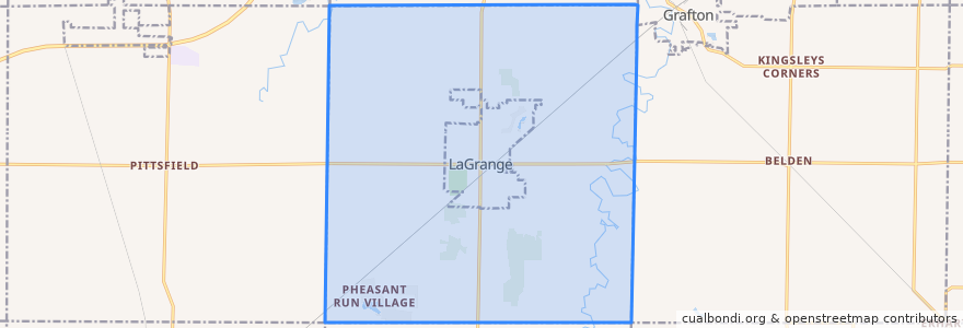 Mapa de ubicacion de LaGrange Township.